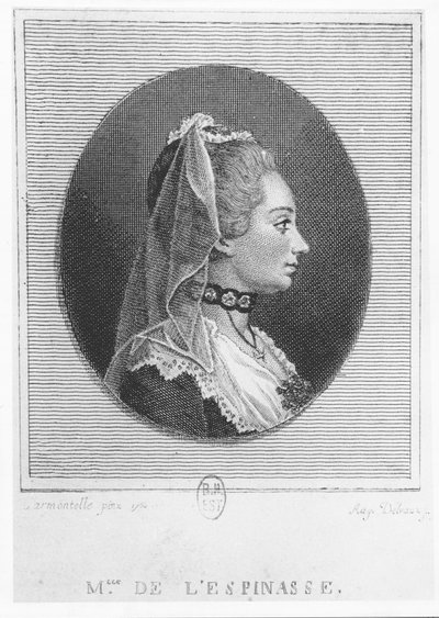 मैडम डी एल&39;स्पिनसे, 1750 द्वारा Louis Carrogis dit Carmontelle